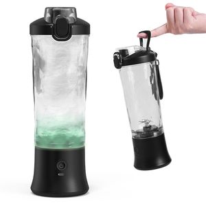 Wasserdichter tragbarer Reisemixer, 600 ml, Smoothie-Maker mit Ausguss, tragbarer Mixer, wiederaufladbarer USB-Proteinmixer