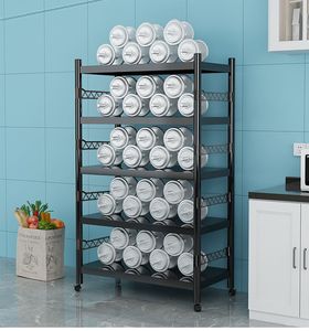 Kitchen 3 layer shelving Floor-to-ceiling multi-layer microwave rack with wheeled storage rack Multifunctional oven pot rack Storage rack