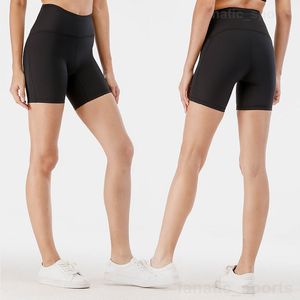 lu align lu yoga Lady Shorts Pants Solid Color Fitness 3 Pant Tight Naked Three Leggings Buttock Lifting Exercish Elastic Ranuners