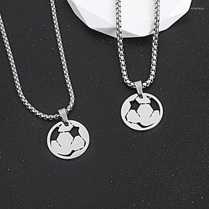 Pendant Necklaces 2023 Personality Geometric Necklace For Women Stainless Steel Football Volleyball Men Jewelry Christmas Gifts