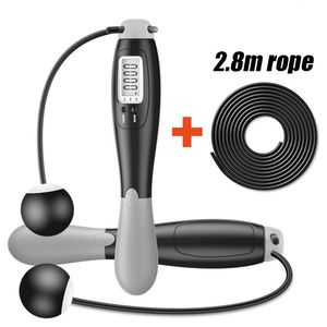 Jump Ropes Electronic Hoppning Rope Set Cordless Hopping Smart Jump Rope LCD Screen Counting Speed ​​Counter Fitness Träning Kropp Byggnad 230607