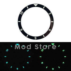 Комплекты для ремонта инструментов SKX007 SRPD MOD FLAT Ceramic Bezel Вставка Dual Time Style GMT 12 часов черного 38 -мм BGW9 Lume213Z