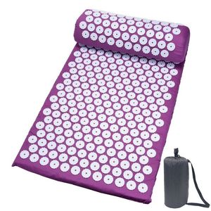 Tapetes de Yoga Almofada de Acupressão Aliviar Dor nas Costas Corpo Spike Mat Massageador appro6742cm Almofada Massagem de Acupuntura 230606