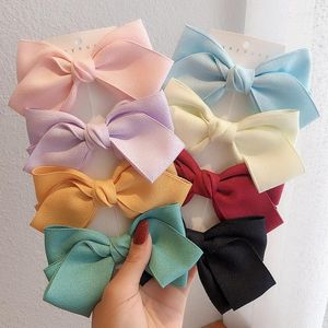 Haarschmuck Candy Farbe Mädchen Süße Schleife Clip Festes breites Band Schleife Haarspange Brötchenhalter Griff für Kinder Niedliche Kopfbedeckung