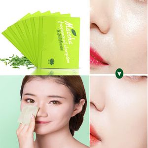 Tecido 100 folhas/pacote papéis de tecido chá verde cheiro maquiagem limpeza óleo absorvente rosto papel absorver blotting limpador facial rosto ferramenta