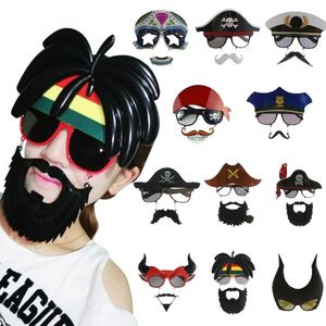 Máscaras de festa 11 estilos Halloween Engraçado Óculos Masquerade Festa Cosplay Barba Óculos Festival Adultos Trajes Acessórios Pography Props 230606