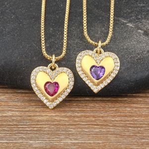 Chains AIBEF Sweet Romance Heart Shape Shiny Rhinestone Pendant Women Necklace Elegant Female Jewelry Anniversary Beautiful Lover Gift