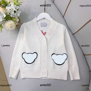 luxury kids cardigan baby sweater Back letter embroidery children jacket Spring Single breasted V-neck overcoat #Multiple product