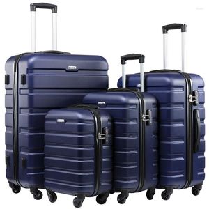 Suitcases Luggage Sets Suitcase On Wheel Spinner Rolling ABS PC Customs Lock Travel Set Carry With Wheels