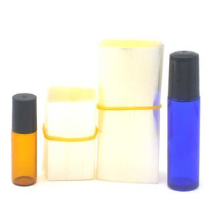 200Pcs/Lot PVC Heat Shrink Wrap Film for Essential Oil Roller Bottles 5ml 10ml Best Rate Clear Free Shipping AQOT