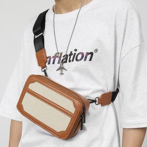 Bag küçük unisex crossbody için genç kadınlar erkek omuz messenger çantaları Japon moda öğrenci telefon çantası