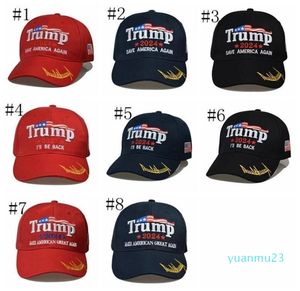 8 Styles nyaste 2024 Trump Baseball Cap USA Presidentval Trmup samma stil hatt ambroidered hästsvansboll cap dhl snabb fartyg