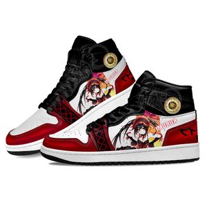 Moda Casual Anime Scarpe Uomo Donna Date A Live Kurumi Tokisaki Sneakers Italia Popolare High Top Manga Leather Design Custom Animes For Fans Athletic Shoes Box EU 36-48