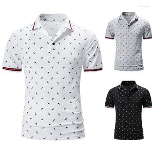 Men's Polos Summer Short-sleeved Basic Lapel Collar POLO Shirt Men's Dolphin Print T-shirt Top Multiple Choice Shorts Tote Bags Nendroid