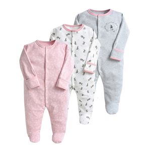 Rompers 3pcs/Lot Spring Autumn Brands Born Kids Laby Baby Boy Cotton Comples Long-Sleeve 0-12M Baby Rompers 230606