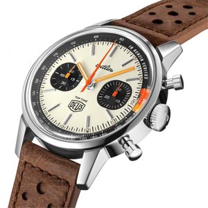 Altri orologi Luxury Brand Top Time Series Cronografo 41MM Fashion Business Multifunzione Orologio da polso da uomo al quarzo con cintura retrò 230606