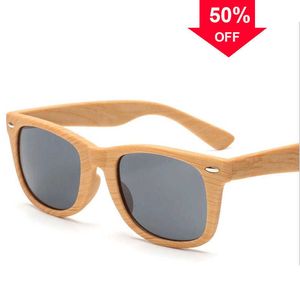 Auto Retro Holz Quadratische Sonnenbrille Bambus Brille Männer Frauen Mode Holz Braun Kaffee Sonnenbrille