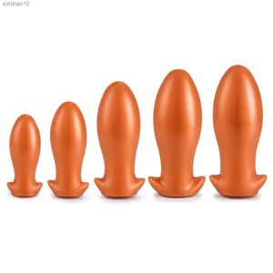 Silicone liquido morbido Forma oversize Plug anale Dildo Grande dilatatore anale Butt Plug Stimolare l'ano Giocattoli del sesso per donne e uomini L230518