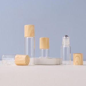 Jars 30pcs/lot 2/3/5ml Clear Roll Glass on Bottles Roller Bottles with Stainless Steel Balls Essential Oil Vials Travel Glass Bottles