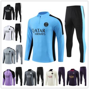 2023 PSGS Kids 10-2xl Soccer Tracksuit Mbappe Jacket Futbol Men Longeple Sursetement Set Hommes Sportwear Adult Training Suits Football Tracks Top