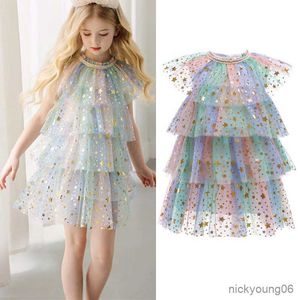 Mädchen Kleider Mädchen Prinzessin Kleid Tüll Pailletten Flauschigen Kleid Für Kinder Hochzeit Formale Party Kleider Kinder Fee Kleidung R230607