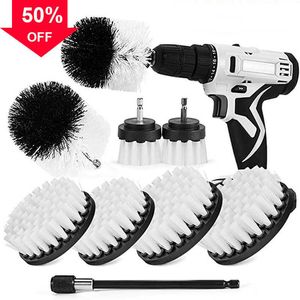 2/3.5/4/5'' Brush Attachment Set Power Scrubber Brush Car Polisher car cleaning Kit with Extender car detailing tools