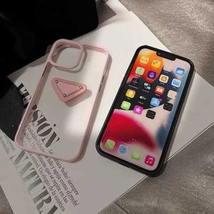 3 Color Transparent Phonecase Luxury Designer Phone case Shockproof Phones Cases For IPhone 11 12 13 Pro Max 7 8 X XS High Quality Pink yucheng06