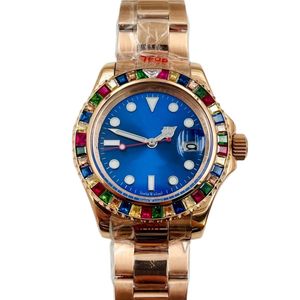 Mens watch 36 Gem watches Automatic mechanical movement watch Light refraction Beautiful watch Sapphire wear-resistant watch stainless steel dial