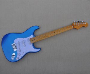 Factory Metallic Blue Body Electric Guitar med Chrome Hardware, White PickGuard, Erbjud logotyp/färganpassning