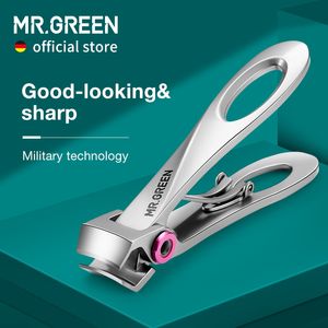 Nail Clippers MRGREEN Stainless Steel Wide Jaw Opening Manicure Fingernail Cutter Thick Hard Ingrown Toenail Scissors tools 230606