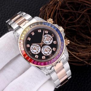 Orologio da uomo di marca Orologi meccanici automatici Diamanti colorati Orologio da polso da donna Business Impermeabile 40mm Montre de Luxe regalo per ragazzi e ragazze Spedizione gratuita