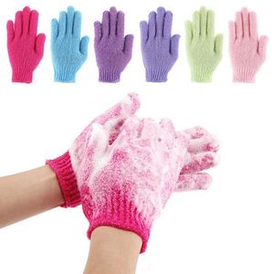 Exfoliating Bath Gloves Scrubbers For Shower Body Massage Double Sided Scrubber Mitts Glove Dead Skin Cell Remover Sponge Wash Skins Moisturizing SPA