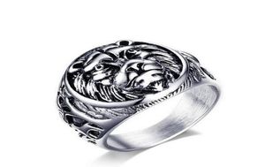 High quality Stainless Steel Ring The lion Biker Animal Ring Fashion Jewelry 18mm Men Ring Punk Anillons Hombre US size 7119261259