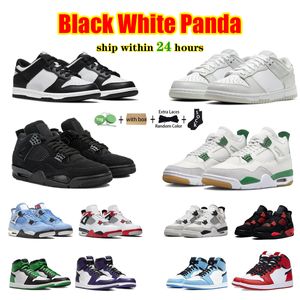 Jumpman 4 4S Basketball Scarpe Black Bianco Bianco Panda Retro Designer Sneakers Allenatori da donna Scarpe da uomo Scarpe da uomo Milita