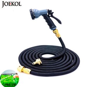 Hoses 25Ft-200Ft Garden Hose Expandable Magic Flexible Water Hose Eu Hose Plastic Hoses Pipe With Spray Gun To Watering 230606