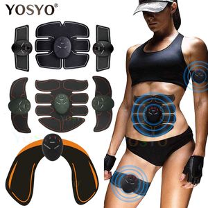 Core Abdominal Trainers EMS Wireless Muscle Stimulator Trainer Smart Fitness Abdominal Training Electric Viktförlust Klistermärken Body Slimming Massager 230607