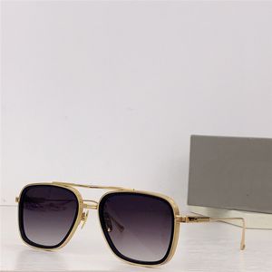 New fashion design square sunglasses FLIGHT 008 K gold frame simple and generous style high end outdoor uv400 protection glasses hot selling eyewear