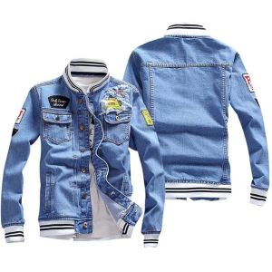 Qnpqyx nowe męskie kurtki jesienne Demin Jacket Patchs Projekty mody mężczyźni zimowe jeanse streetwearne jeansy