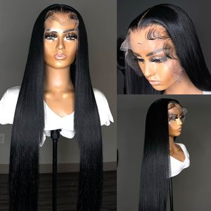 HD 360 Lace Frontal Wig 4x4 Lace Closure Wig Straight 13x6 Lace Front Human Hair Perucas Para Mulheres Negras