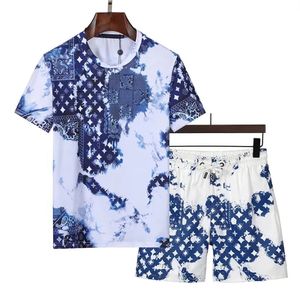 Męskie projektanci plażowe dresy letnie garnitury 2023 mody T koszula nadmorskie koszule świąteczne