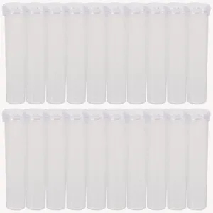 Flores decorativas 50 piezas tubo de flores de nutrición contenedor de tapa de agua transparente