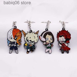 Keychains Anime som omger My Heroes Academy Character Student Alloy Keychain Pendant Bag Tillbehör T230607