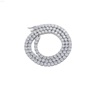 316L из нержавеющей стали 3 мм VVS Moissanite Diamond Tennis Chain Ожерелье для мужчин