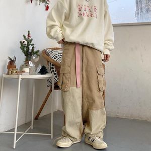 Męskie spodnie houzhou workowate czarny ładunek dla mężczyzn Khaki spodnie męskie harajuku luźne swobodne jesień japońskie japońskie streetwear hip hop retro