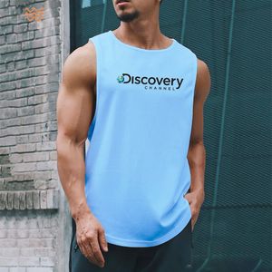 Men's Tank Tops Men's Summer Gym Shirt Street High Quality Sleeveless T-shirts For Men Tank Tops Workout Fitness Singlets Sport Vest Clothing 230607