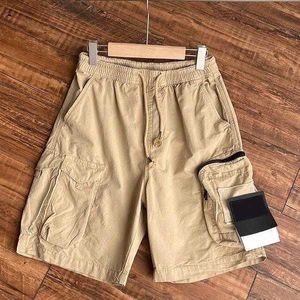 Mens Shorts Stones Island Designers Lastbyxor Island Badge Patches Summer Sweatpants Sports Trouser 2023SS Big Pocket Overalls Byxor Zippper X2