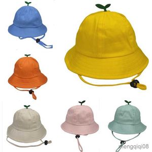 Cappelli a tesa larga Primavera ed estate Cute Children's Sun Fisherman Bean Sprouts Protezione solare Cappello da pescatore genitore-figlio Cappellini da donna R230607