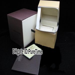 Hight Quality New Brown Watch Box Whole Mens Womens Watch Original Watches Box Certificate Card Gift Paper Bags LUBOX Puretime2461
