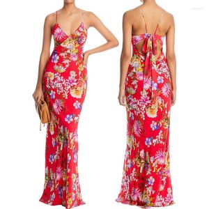Sıradan elbiseler kadın bodycon askı uzun elbise akşam parti yaz kıyafetleri 2023 kolsuz sırtsız kayma çiçek seksi kulüp sokak kıyafetleri