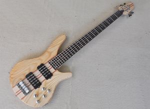 5 Strings Neck Through Body Ash Electric Bass Guitar with Rosewood Fretboard Can be Customized As Request